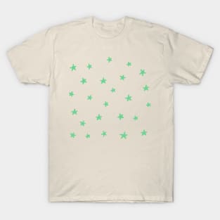 Dreamy stars in green T-Shirt